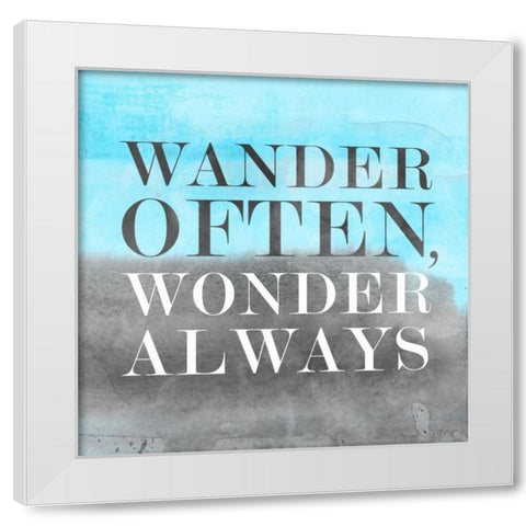 Wander BG II White Modern Wood Framed Art Print by PI Studio