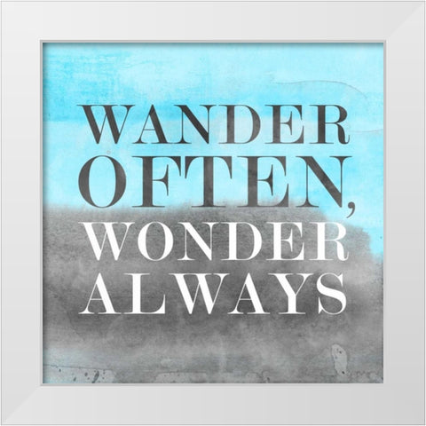 Wander BG II White Modern Wood Framed Art Print by PI Studio