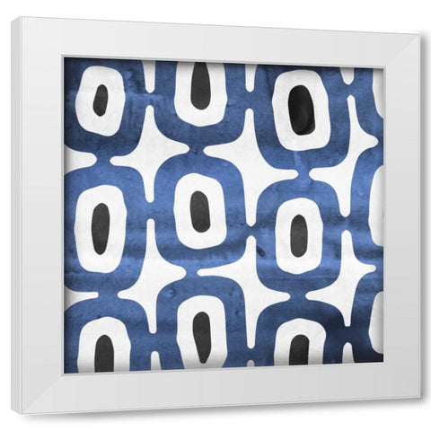 Blue Ease I White Modern Wood Framed Art Print by PI Studio