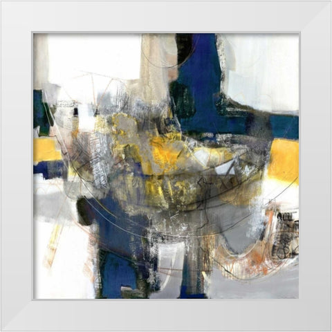 Round Trip I White Modern Wood Framed Art Print by Piovan, Mauricio