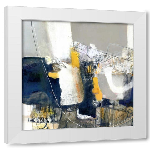 Wander in Yellow White Modern Wood Framed Art Print by Piovan, Mauricio