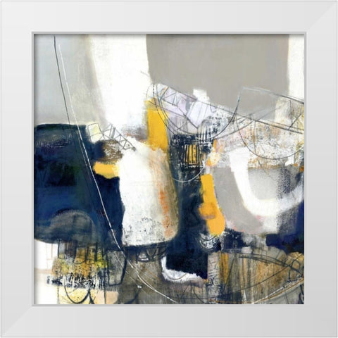 Wander in Yellow White Modern Wood Framed Art Print by Piovan, Mauricio