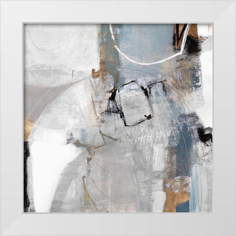Clear Call II White Modern Wood Framed Art Print by Piovan, Maurizio