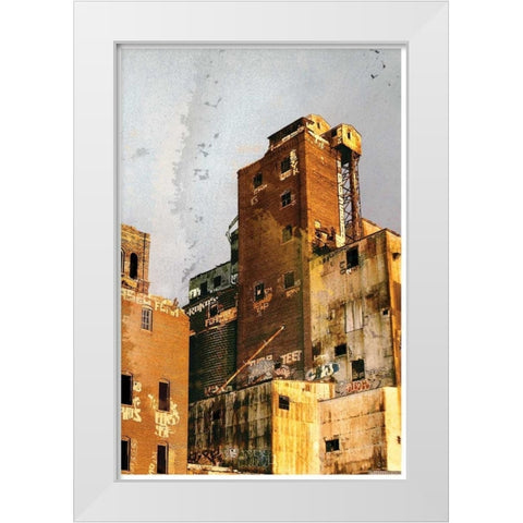 Bunker West White Modern Wood Framed Art Print by Normand, Pascal
