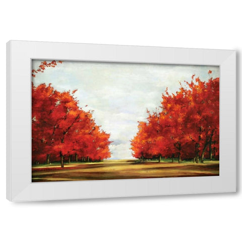 Red Glory White Modern Wood Framed Art Print by Pearce, Allison