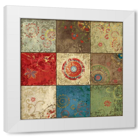 Suzani I White Modern Wood Framed Art Print by Pearce, Allison