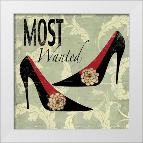 Most Wanted White Modern Wood Framed Art Print by Pearce, Allison