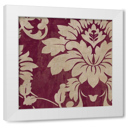 Aubergine II White Modern Wood Framed Art Print by Pearce, Allison