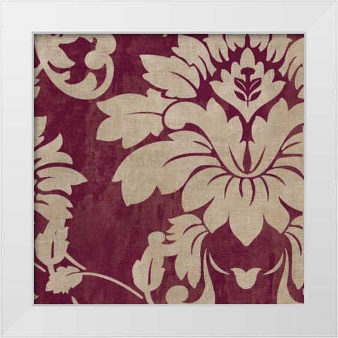 Aubergine II White Modern Wood Framed Art Print by Pearce, Allison