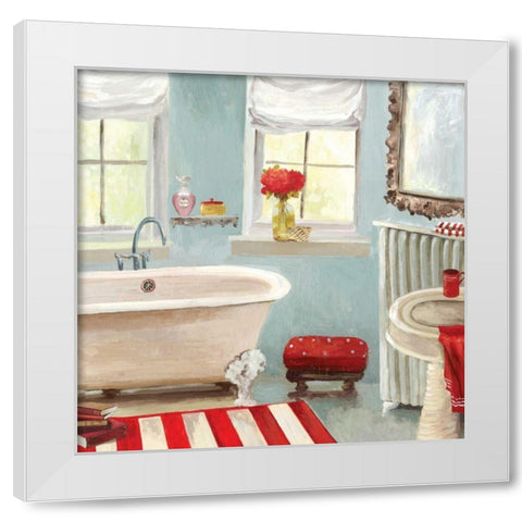 Tranquil Bath II - Mini White Modern Wood Framed Art Print by Pearce, Allison