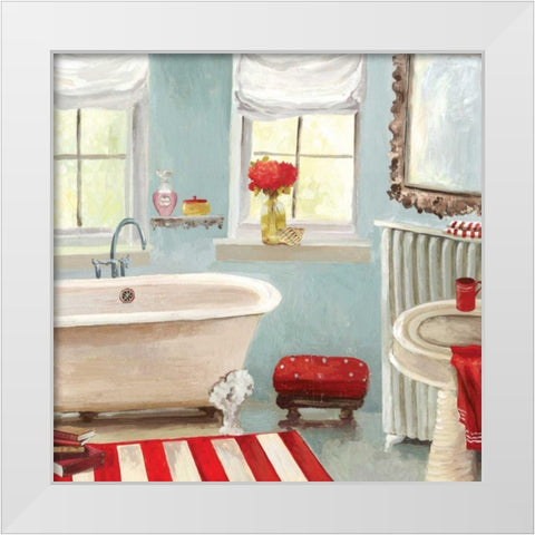 Tranquil Bath II - Mini White Modern Wood Framed Art Print by Pearce, Allison