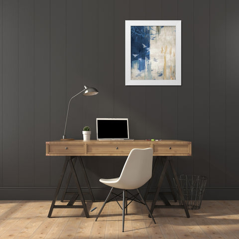 Unquiet Stone I White Modern Wood Framed Art Print by PI Galerie