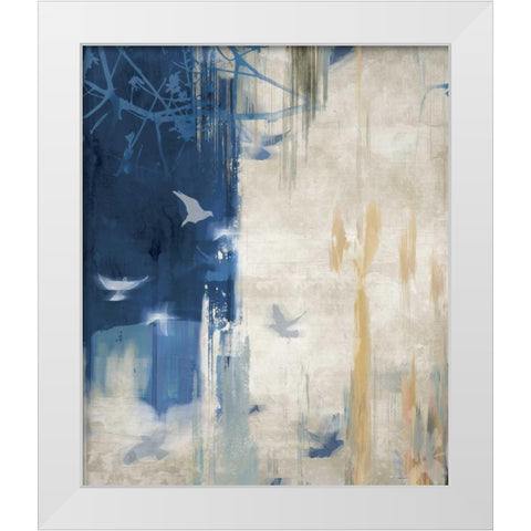 Unquiet Stone I White Modern Wood Framed Art Print by PI Galerie