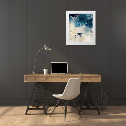 Unquiet Stone III White Modern Wood Framed Art Print by PI Galerie