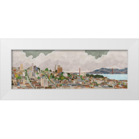 San Francisco White Modern Wood Framed Art Print by PI Galerie