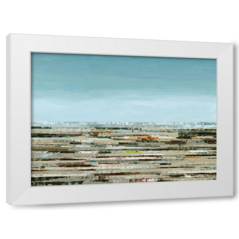 Gradiation White Modern Wood Framed Art Print by PI Galerie