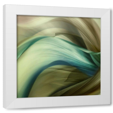 Splice White Modern Wood Framed Art Print by PI Galerie