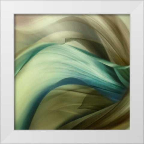 Splice White Modern Wood Framed Art Print by PI Galerie