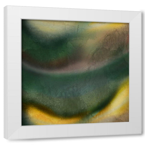 Woosh I White Modern Wood Framed Art Print by PI Galerie