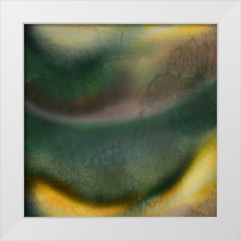 Woosh I White Modern Wood Framed Art Print by PI Galerie