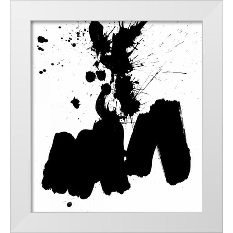Ink Blot II White Modern Wood Framed Art Print by PI Galerie