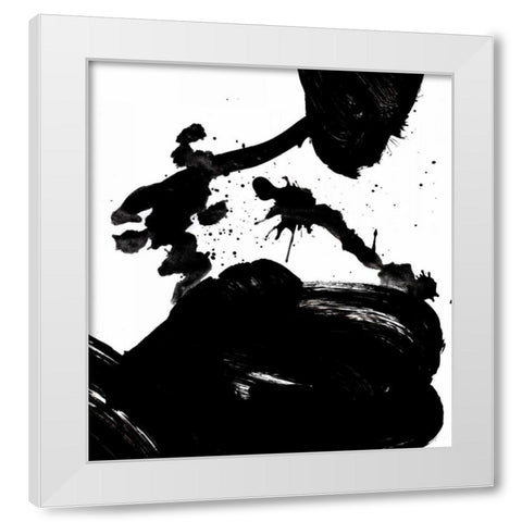 Ink Blot III White Modern Wood Framed Art Print by PI Galerie
