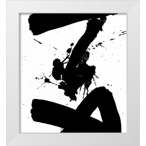 Ink Blot IV White Modern Wood Framed Art Print by PI Galerie