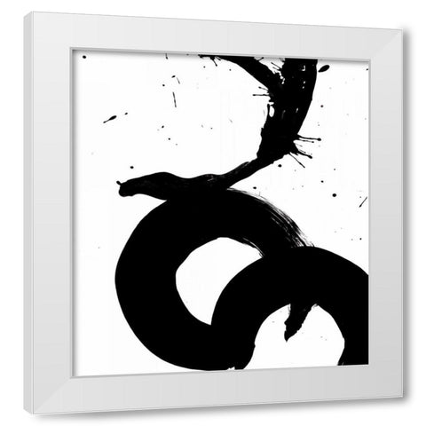 Ink Blot V White Modern Wood Framed Art Print by PI Galerie