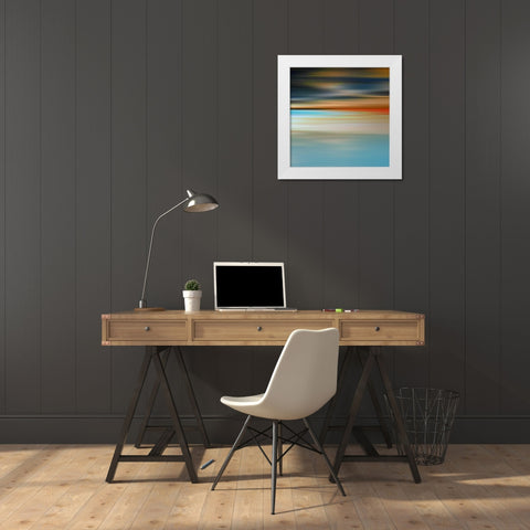 Blurred Landscape II White Modern Wood Framed Art Print by PI Galerie