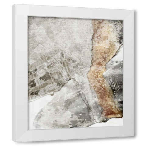Scattered Rocks II White Modern Wood Framed Art Print by PI Galerie