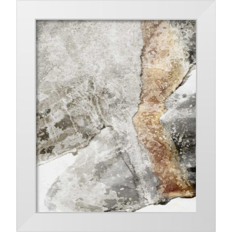 Scattered Rocks II White Modern Wood Framed Art Print by PI Galerie