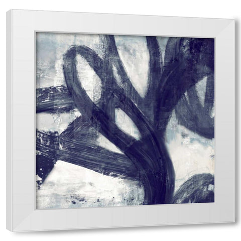 Two Rings White Modern Wood Framed Art Print by PI Galerie