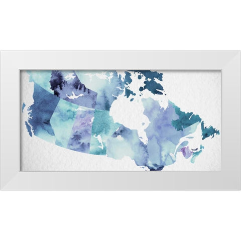Ikat White Modern Wood Framed Art Print by PI Galerie