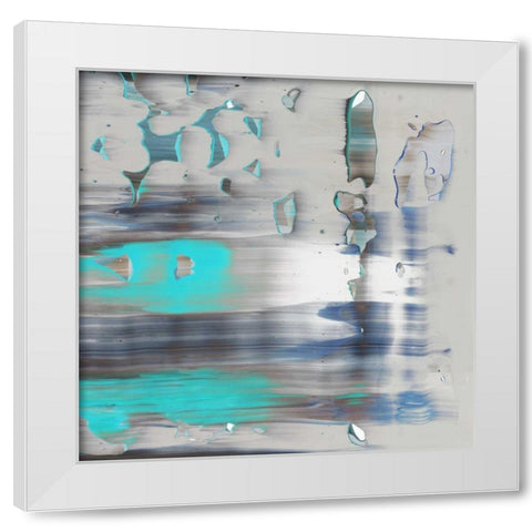 Blue Swim II White Modern Wood Framed Art Print by PI Galerie