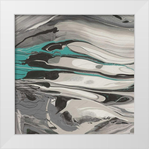 Marble Dust II White Modern Wood Framed Art Print by PI Gallery