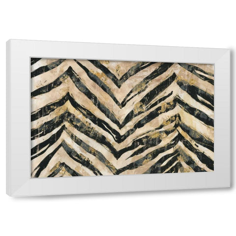 New Zebra II White Modern Wood Framed Art Print by PI Galerie