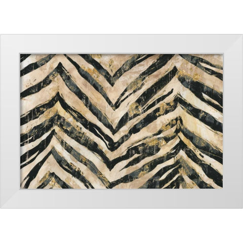 New Zebra II White Modern Wood Framed Art Print by PI Galerie
