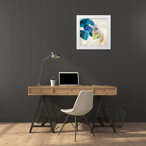 Breezy  White Modern Wood Framed Art Print by PI Galerie