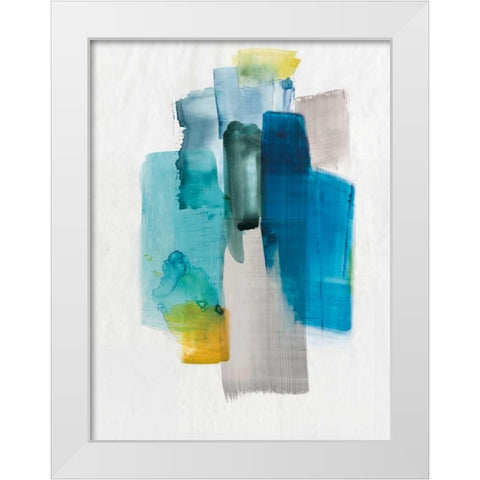 Paper Magic White Modern Wood Framed Art Print by PI Galerie
