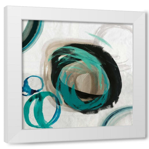 Play II White Modern Wood Framed Art Print by PI Galerie