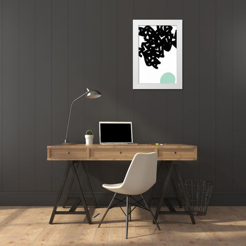 Gesture I White Modern Wood Framed Art Print by PI Galerie