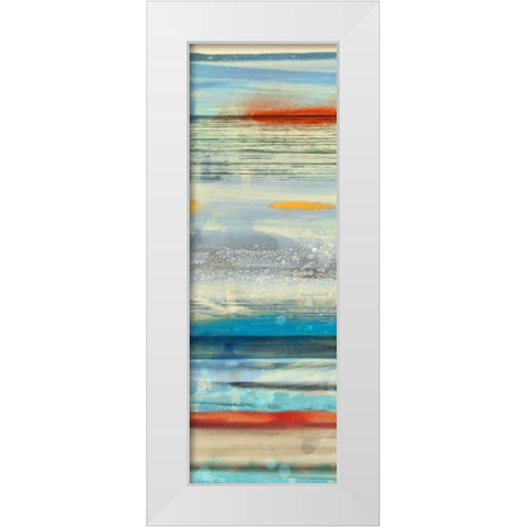 Sunstreaks II White Modern Wood Framed Art Print by PI Galerie