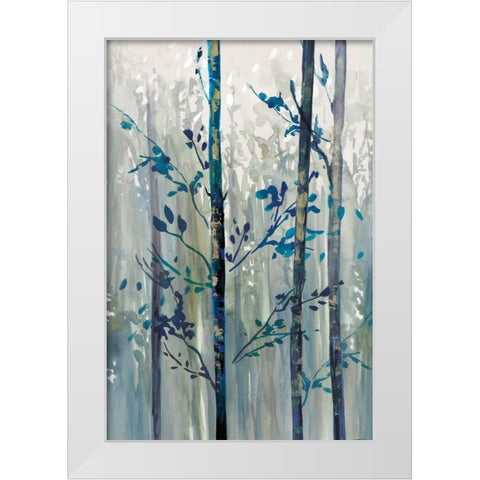 Fogg I White Modern Wood Framed Art Print by PI Galerie