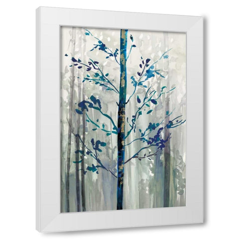 Fogg II White Modern Wood Framed Art Print by PI Galerie