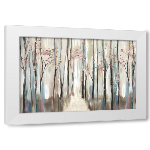 Sophies Forest White Modern Wood Framed Art Print by PI Studio