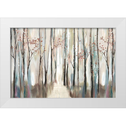 Sophies Forest White Modern Wood Framed Art Print by PI Studio