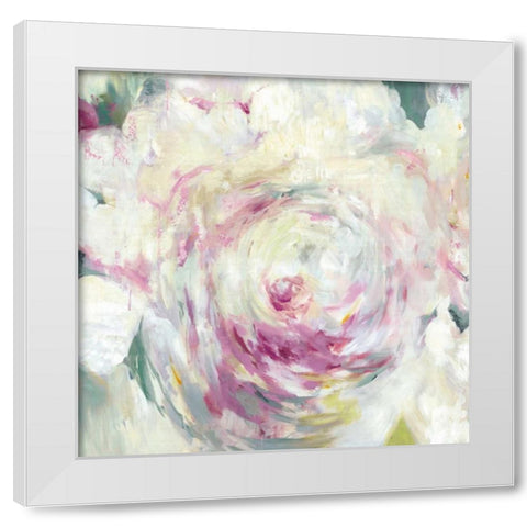 Shabby Peony I White Modern Wood Framed Art Print by PI Galerie