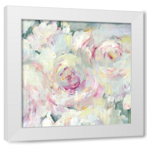 Shabby Peony II White Modern Wood Framed Art Print by PI Galerie