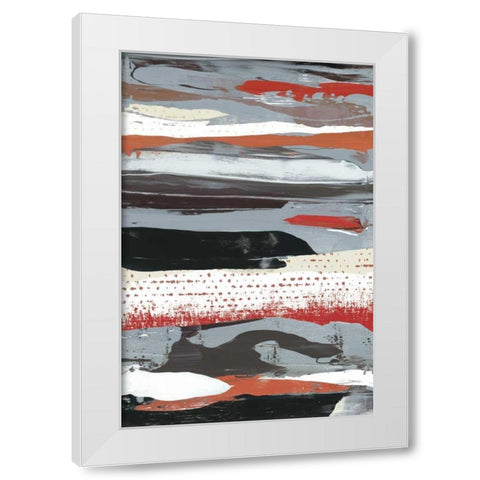 Like Rain I White Modern Wood Framed Art Print by PI Galerie