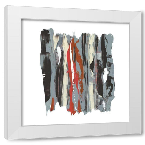 Like Rain II White Modern Wood Framed Art Print by PI Gallery
